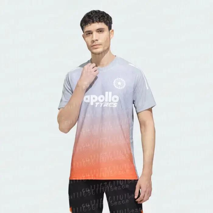 Maillot de cricket Inde 2026 bleu col en V à manches courtes, T-shirt Y2K assorti pour la famille, i