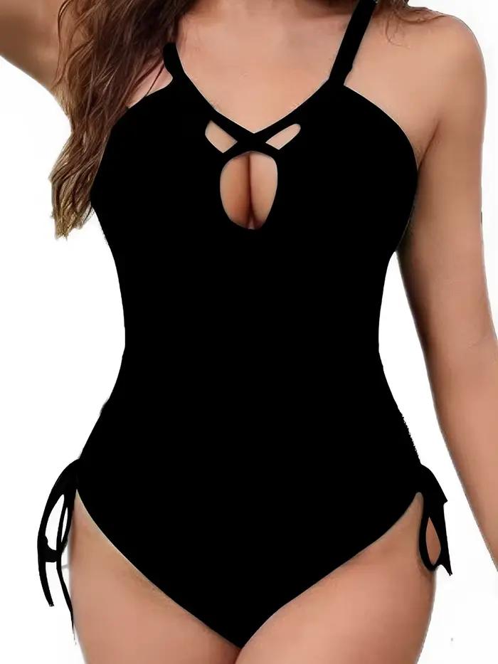 Maillot de bain une pièce à cordon de serrage pour femme 2026, maillot de bain à bretelles, maillot 
