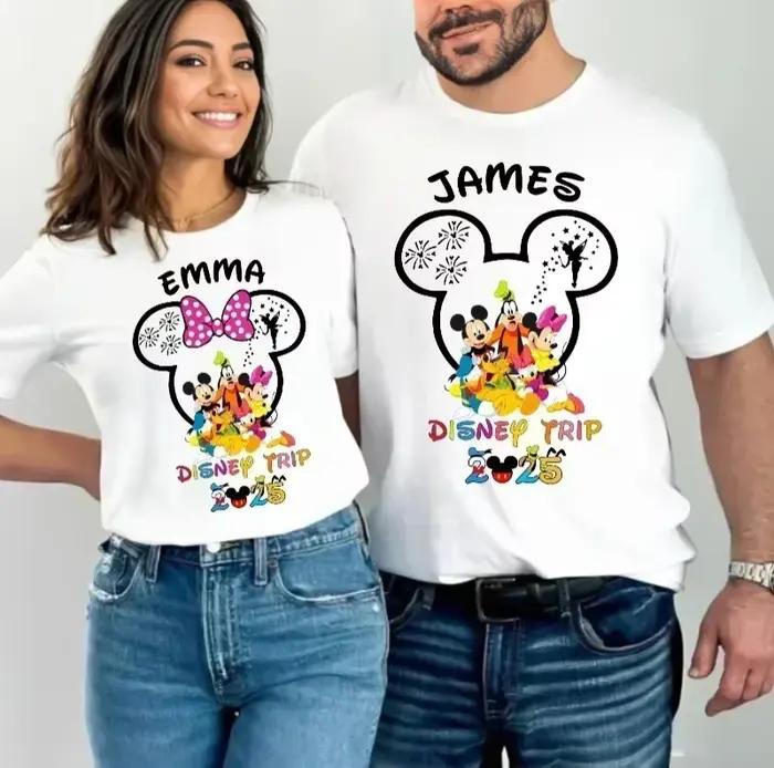 T-shirt Disney Paris Mickey & Minnie, T-shirt souris Tour Eiffel, T-shirt Disney S' Trip 2025, T-shi