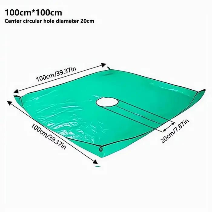 Tapis de jardinage en PE imperméable pour la coupe d'arbres, avec boucles d'angle, pour le ramassage