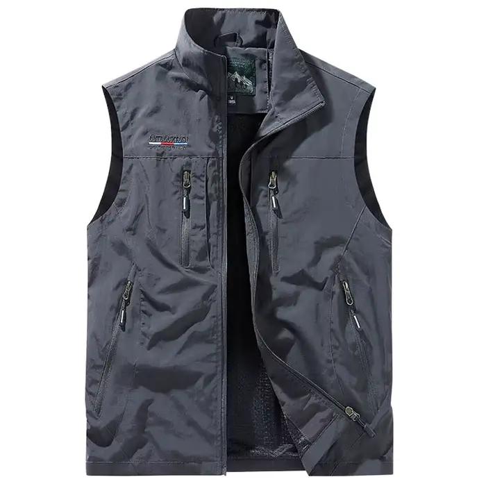 Gilet de pêche pour hommes, grande taille 7XL 8XL, pour la chasse en plein air, les voyages, la gym,