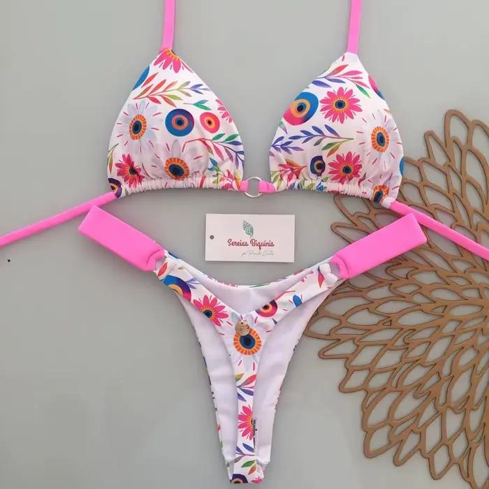 Nouvel ensemble bikini 2026 pour femme, maillot de bain imprimé deux pièces, idéal pour les vacances