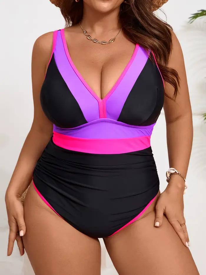 Maillot de bain grande taille 2026 pour femme, une pièce à bretelles, tenue de plage, maillot de bai