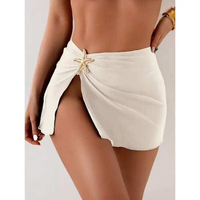Jupe de plage pour femme, paréo de bain à fente haute, jupe cache-maillot avec motif Sartfish
