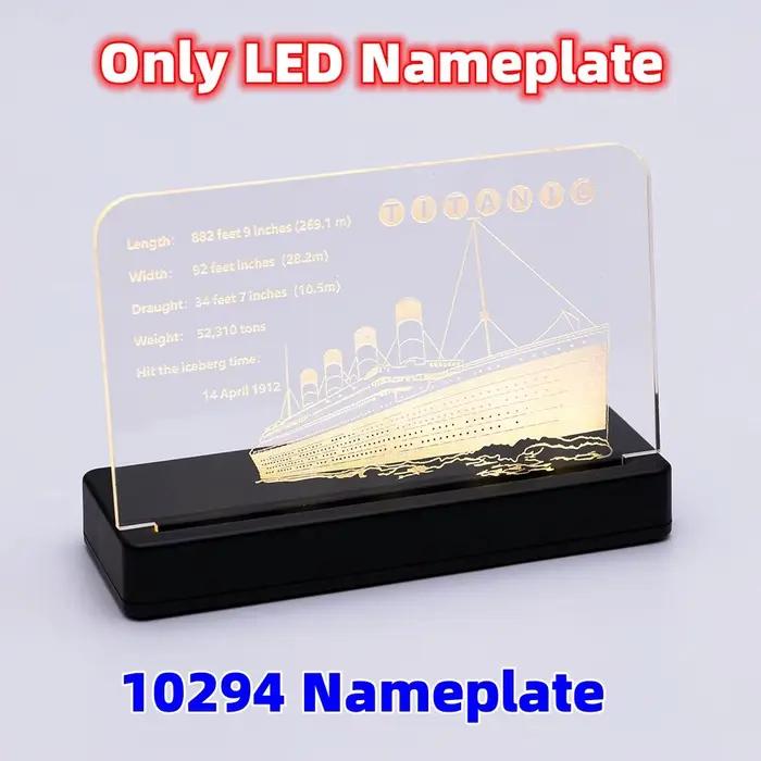 Ensemble de lumières LED pour bateau de croisière Royal Titanic créatif 10294, modèle de bateau de f