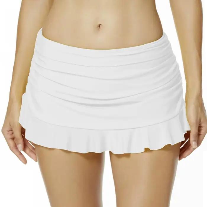 Jupe de plage de grande taille avec slip, jupe de natation de grande taille