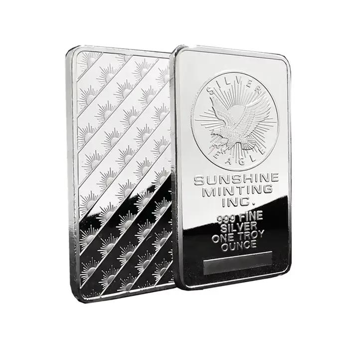 Lingot d'argent fin souvenir de l'union américaine, pages américaines, valeur en Dieu, nous faisons 