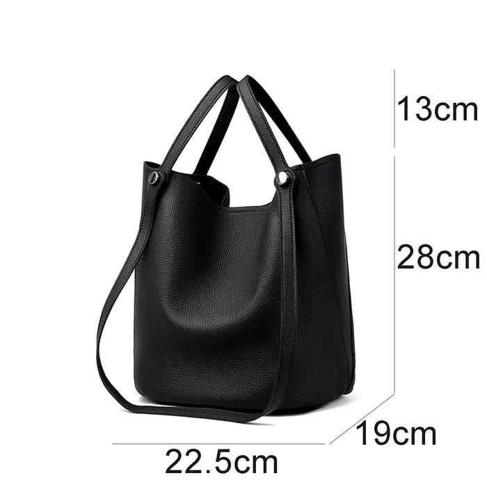 Sac fourre-tout en cuir véritable pour femme, sac à main et pochette de luxe, sacs décontractés, sac