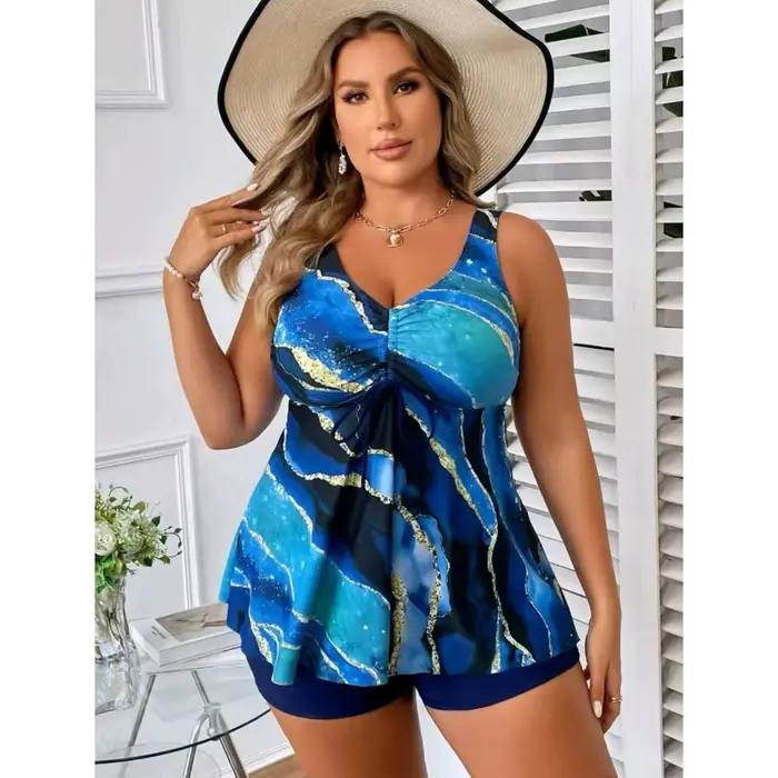 Ensemble tankini grande taille pour femmes 2026, maillot de bain de plage, robe de bain d'été, maill