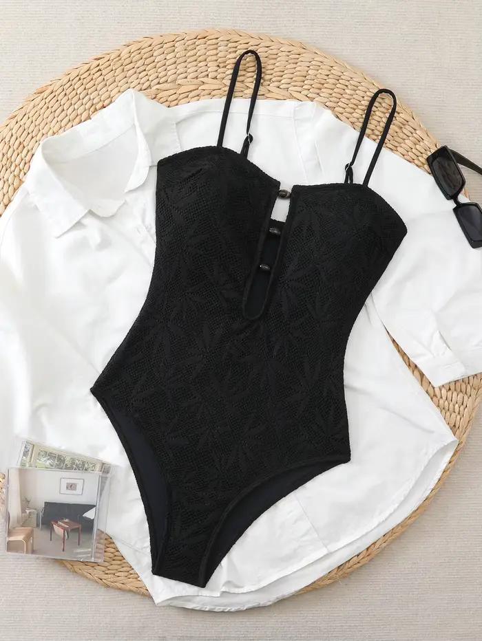 Maillot de bain une pièce bohème été 2026 pour femme, monokini dos nu à bretelles, idéal pour les va