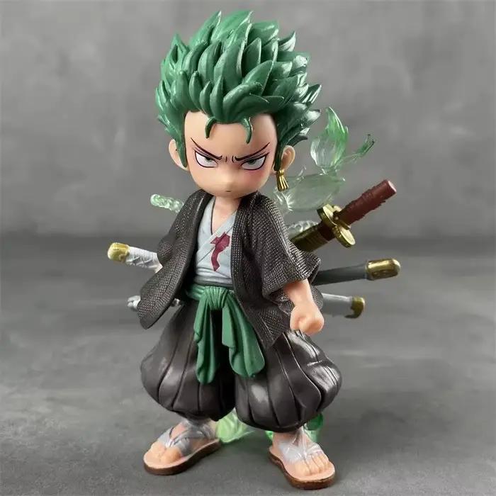 Figurine One Piece Q Version Roronoa Zoro Mignonne et Originale, Modèle de Poupée Anime, Jouet de Dé