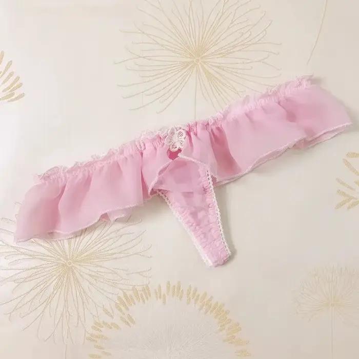 Sous-vêtements Sexy en mousseline de soie pour femmes, taille basse, slips sensuels élégants, tentat