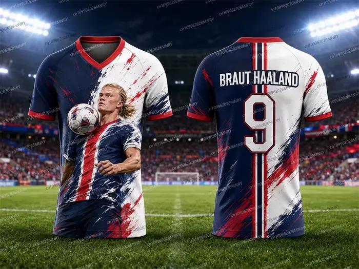 Maillot de supporter Norvège 2026 – Maillot d'été pour homme, uniforme d'entraînement sportif, maill