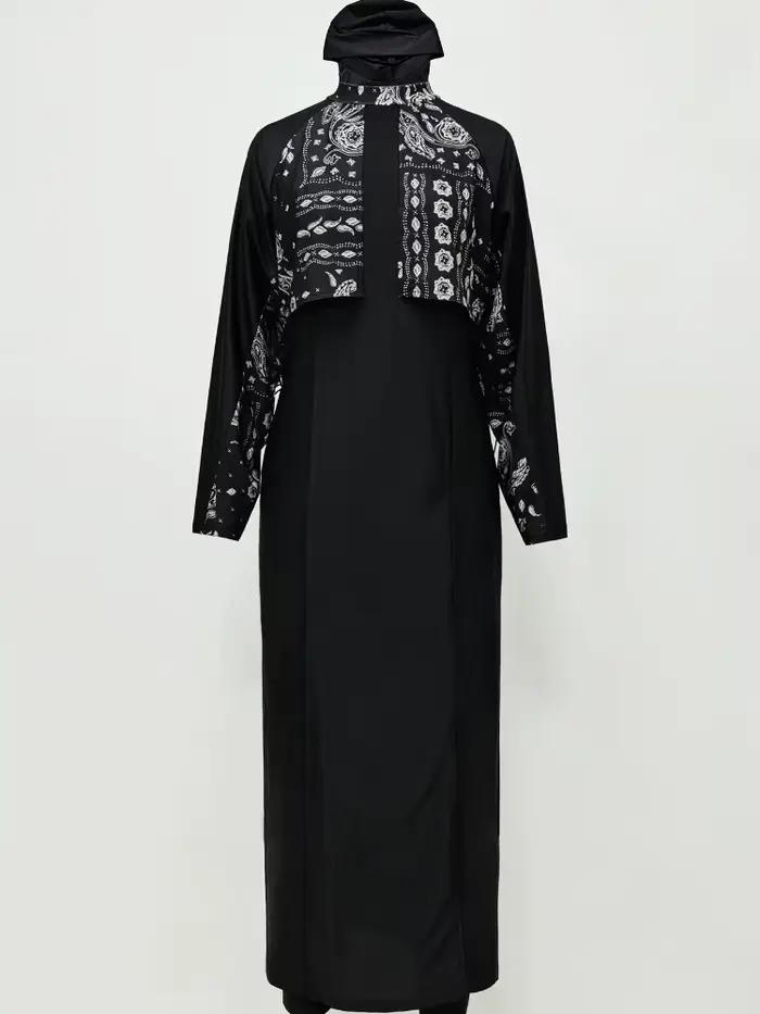 Ensemble de maillot de bain musulman 3 pièces, robe longue modeste, hijab d'été, maillots de bain is