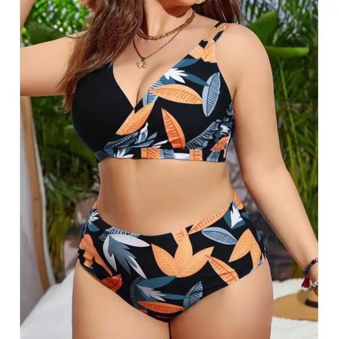 Grande taille taille haute Bikini femmes Push Up grande taille maillot de bain 2025 été Mujer grande