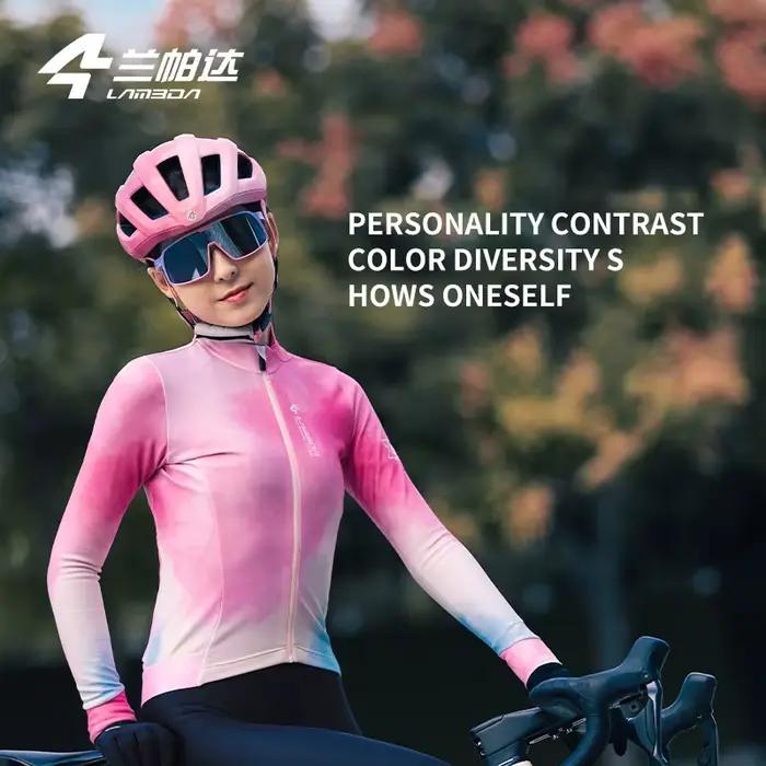 Lameda-Maillot de cyclisme à manches longues pour femme, vêtements de vélo d'hiver, fermeture éclair