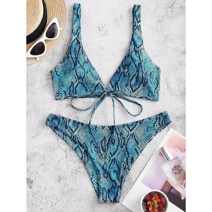 Sexy Léopard Bikini 2026 Femmes Maillot De Bain Maillot De Bain Pour Femme Serpent Imprimé String Bi
