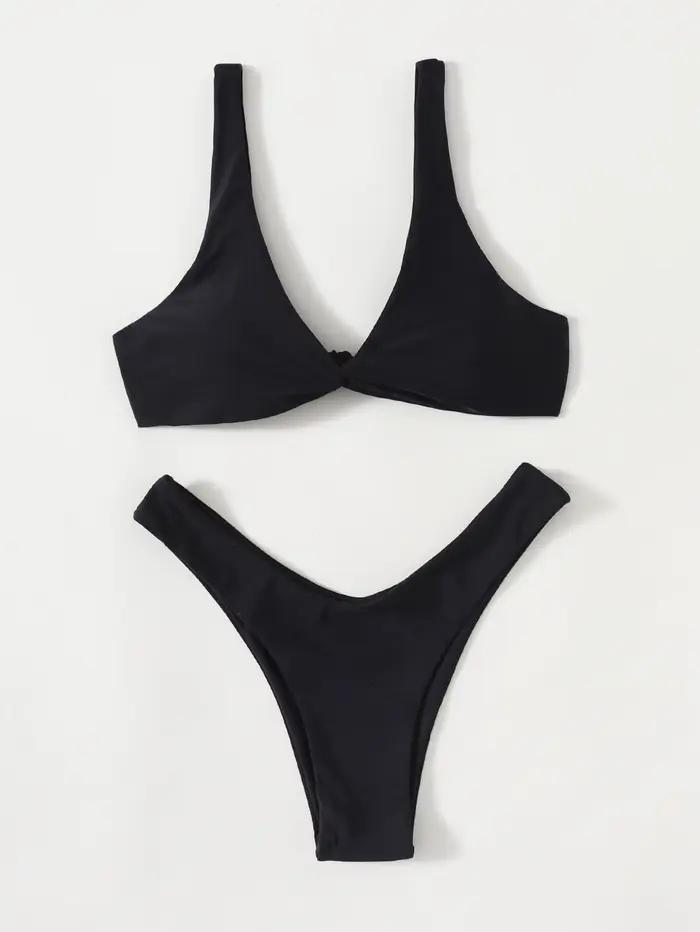 ZTVitality Cravate Solide Sexy Bikini 2021 Offre Spéciale Soutien-Gorge Rembourré Jambe Haute Bandag