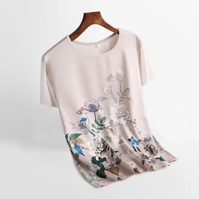 T-shirt à manches courtes pour femme, haut à rayures de couleur, ample, grande taille m-xxxxl