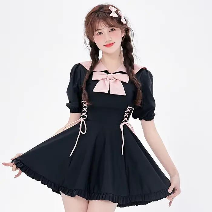 Maillot de bain fendu pour femmes, jolie fille conservatrice, Slim et couvrant la viande, nouvelle c
