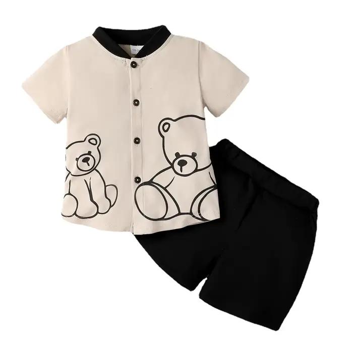 Ensemble de Vêtements pour Garçon, Haut à Manches Courtes et Short, Tenue de ixd'Anniversaire pour E