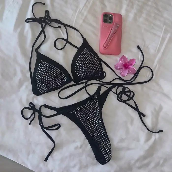 Diamant Bikini 2025 Bandeau Biquini femmes Sexy maillot de bain femme Push Up maillots de bain Micro