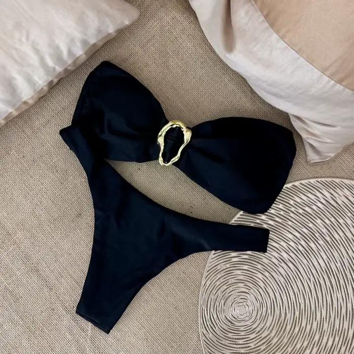 Bikini bandeau push-up pour femme, maillot de bain sexy brésilien 2026, ensemble micro biquini strin