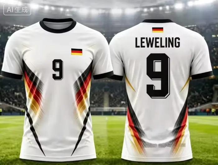 Maillot de football commémoratif Allemagne 2026 – T-shirt de football respirant pour l'été – Hommes,