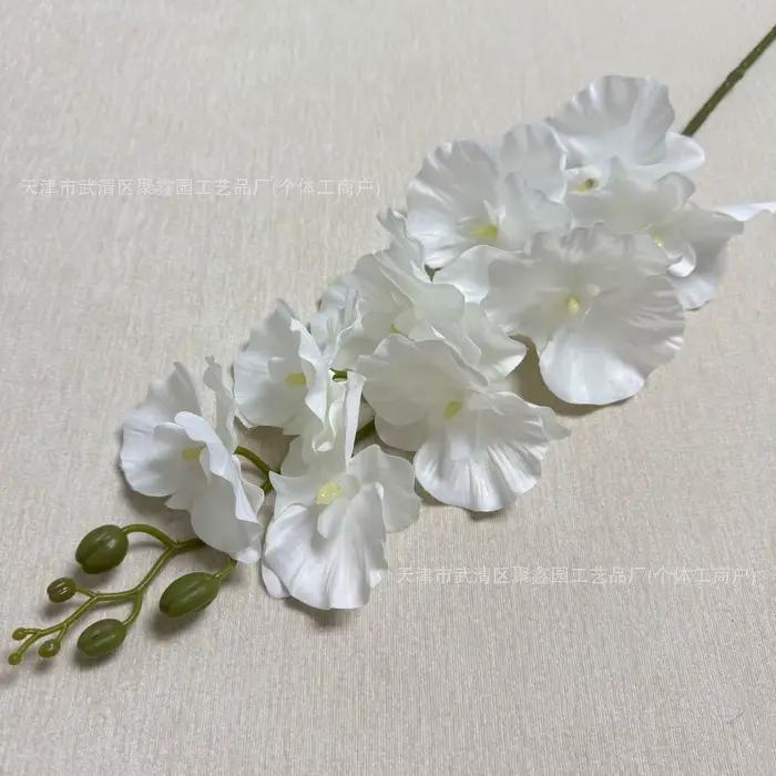 Branches de fleurs de Phalaenopsis artificielles, 95cm, toucher réel, fausses tiges d'orchidées papi