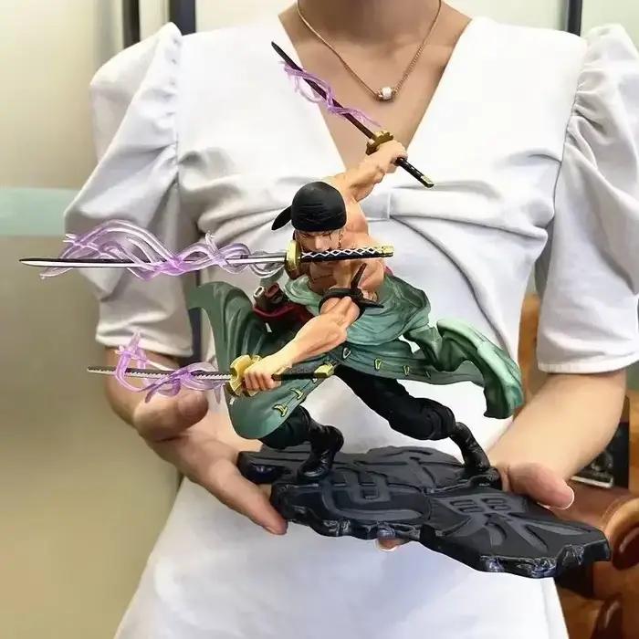 Figurines d'anime One Piece Three Thousand World Zoro, modèle Pop Three-Knife Flow, ornements de cad