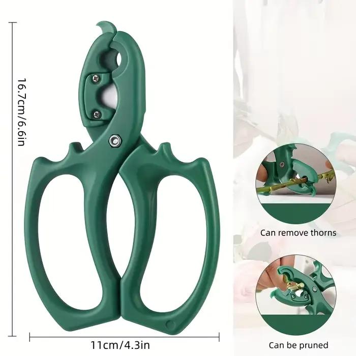 Ciseaux de jardin multifonctionnels 2 en 1 pour enlever les épines de roses, pour la coupe des tiges