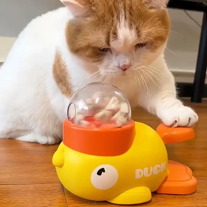 Petit canard jaune dispositif de fuite pour animaux de compagnie jouets interactifs pour animaux de compagnie dispositif de formation éducatif dispositif d'alimentation pour animaux de compagnie jouet