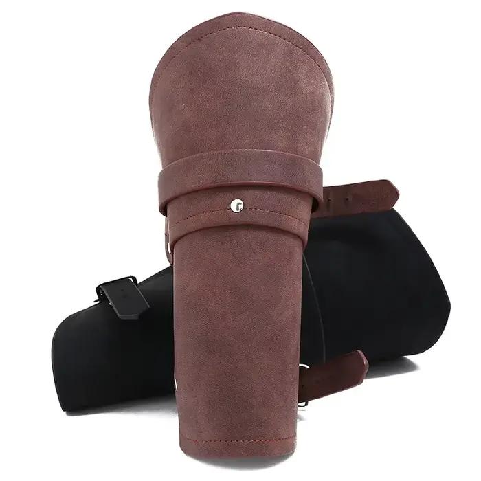 Gants d'armure médiévale pour hommes, brassards à larges manchettes, Steampunk, guerrier, gantelet, chevaliers templiers, accessoires de Cosplay en cuir