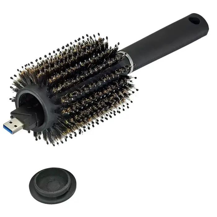 Brosse à cheveux, peigne de dérivation, fonctions de compartiment caché en toute sécurité comme une brosse authentique, parfaite pour les voyages ou à la maison