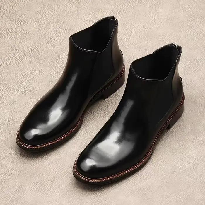 Bottines, bottes pour hommes, style anglais, cuir, grandes