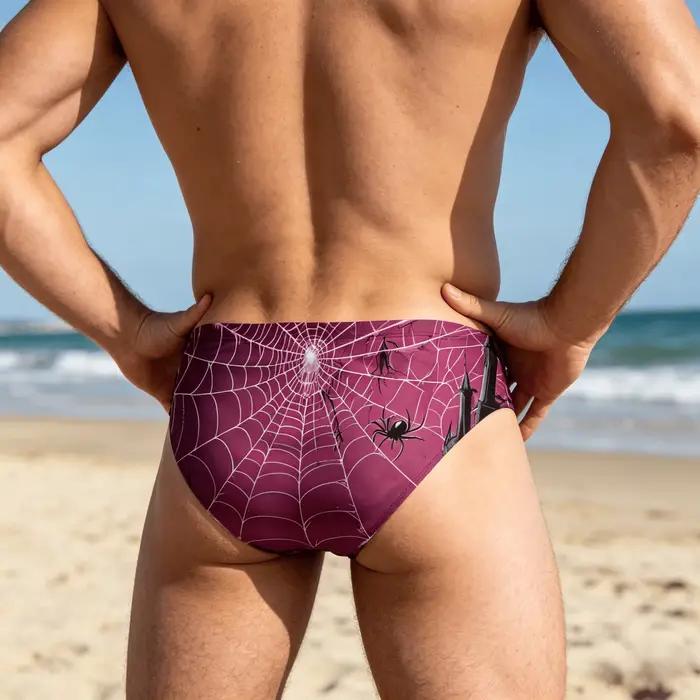 Maillot de bain triangle slim fit en toile de toile d'araignée