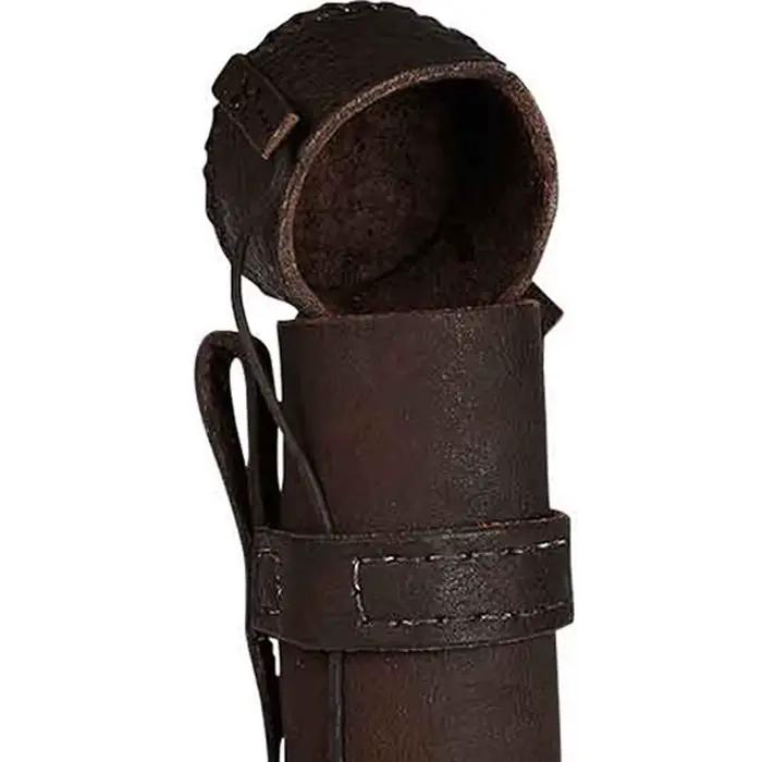 Accessoire de Costume médiéval, porte-bouteille d'eau en cuir, flacon de vin, étui de transport, bouilloire Steampunk, sac de défilement, pochette de ceinture pour Cosplay