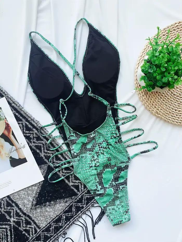 Maillot de bain une pièce métallisé