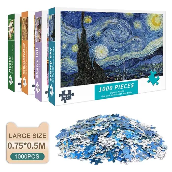 1000 pièces Puzzles pour adultes Puzzles en papier éducatif intellectuel décompression bricolage grand jeu de Puzzle jouets cadeau