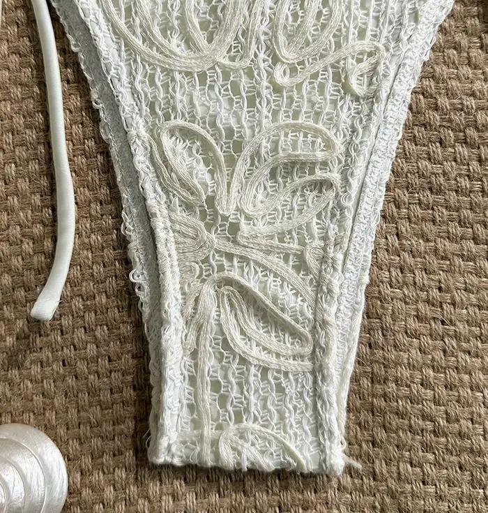 Bikini sexy 2026 pour femme, ensemble de maillots de bain en maille à motif géométrique, maillot de bain deux pièces, tenue de plage, maillot de bain push-up