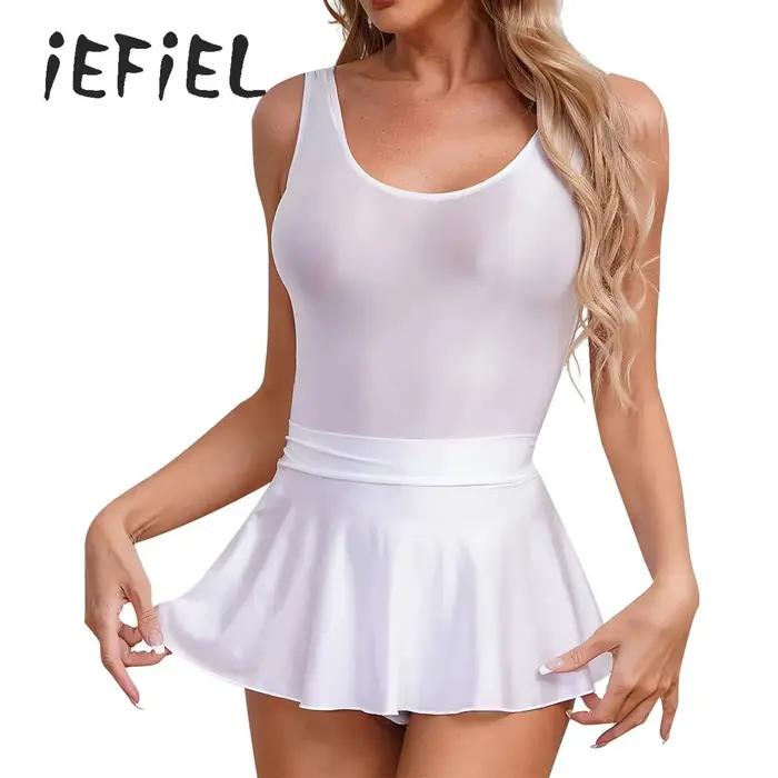 Maillot de bain deux pièces avec jupe pour femme