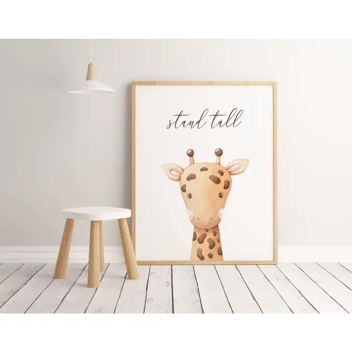 1 toile sans cadre, impressions pour chambre d'enfant, décor animalier, chambre de tout-petit, dessin animé mignon, citation inspirante, affiches sur toile
