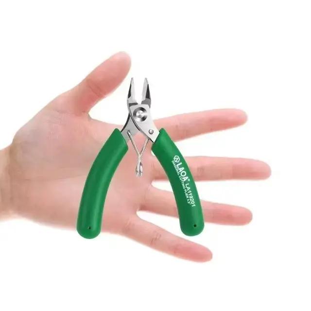 Mini-cisaille diagonale LAOA 3,5 pouces en acier inoxydable, pince coupante à bec long, ciseaux électroniques, coupe-fil