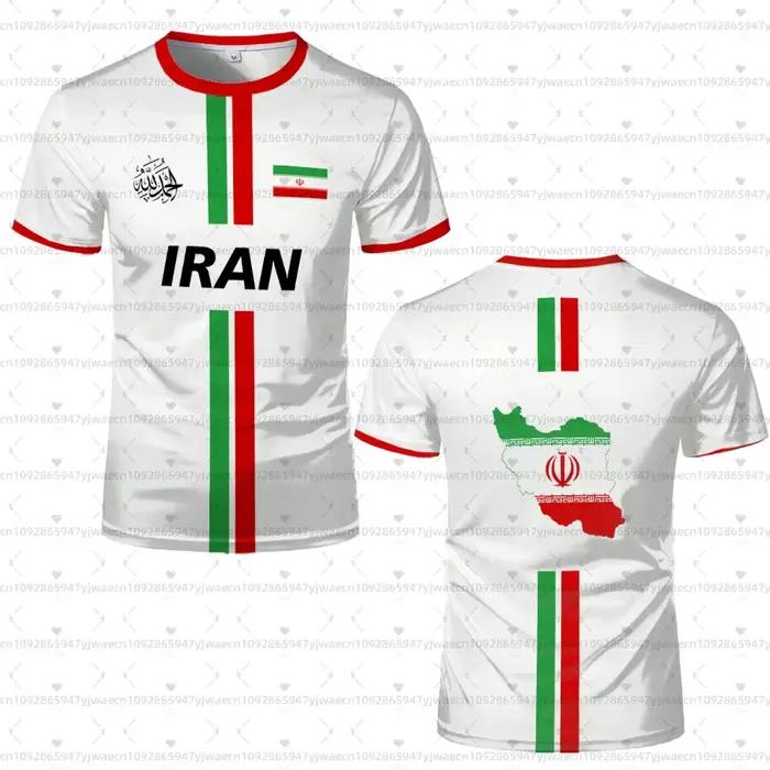 26 Nouveaux Maillots de Football Iranien pour Hommes, T-shirts Sportifs, Maillots de Foot Oversize à Motif Drapeau Iranien, T-shirts Décontractés Unisexe à Motifs