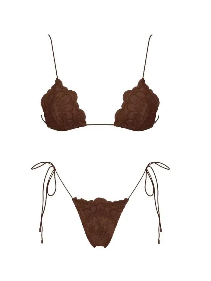 Maille Bikini avec pantalon maillot de bain brésilien