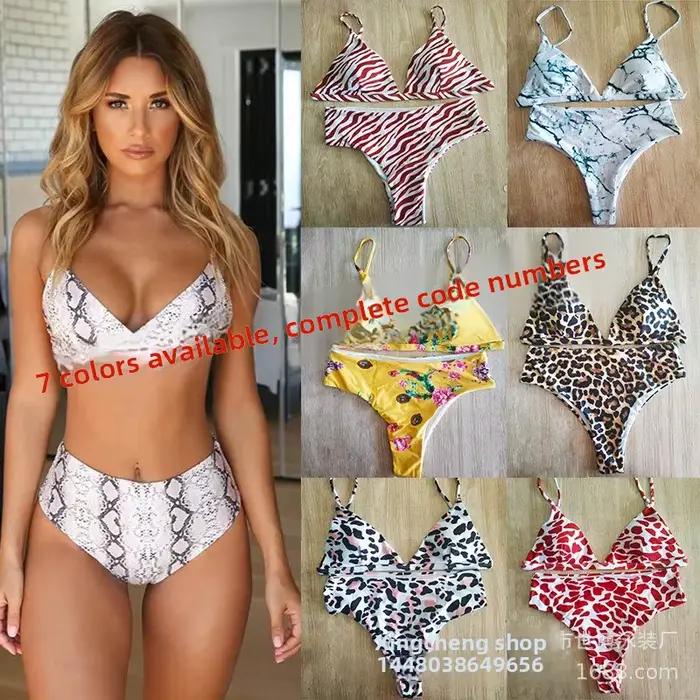 Maillot de bain bikini sexy imprimé léopard