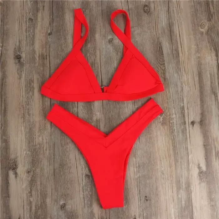 Maillot de bain triangle deux pièces pour femmes