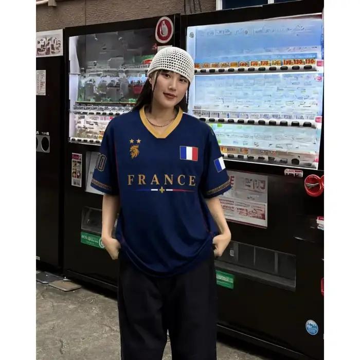 Maillot de Foot France 2026 – Maillot de Supporter Équipe Nationale Française – T-shirt Sportif d'Été pour Homme, Vêtements Enfant, Tee-shirt Y2K Femme ﻿