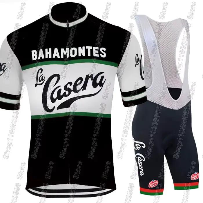 Ensemble de maillot de cyclisme rétro La Casera 2026, vêtements de cyclisme vintage, rouge et blanc, maillot de vélo de route pour homme, combinaison de vélo, short de vélo