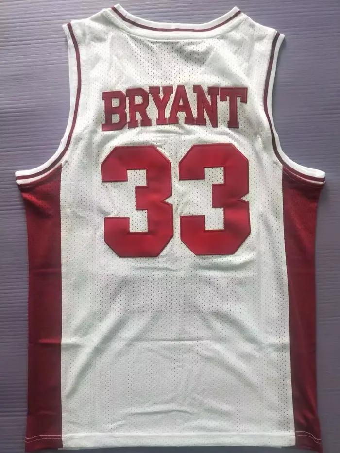 # 33 Bryant Lower Merion couvre-chef homme marron lycée rétro maillot de basket brodé rouge blanc noir